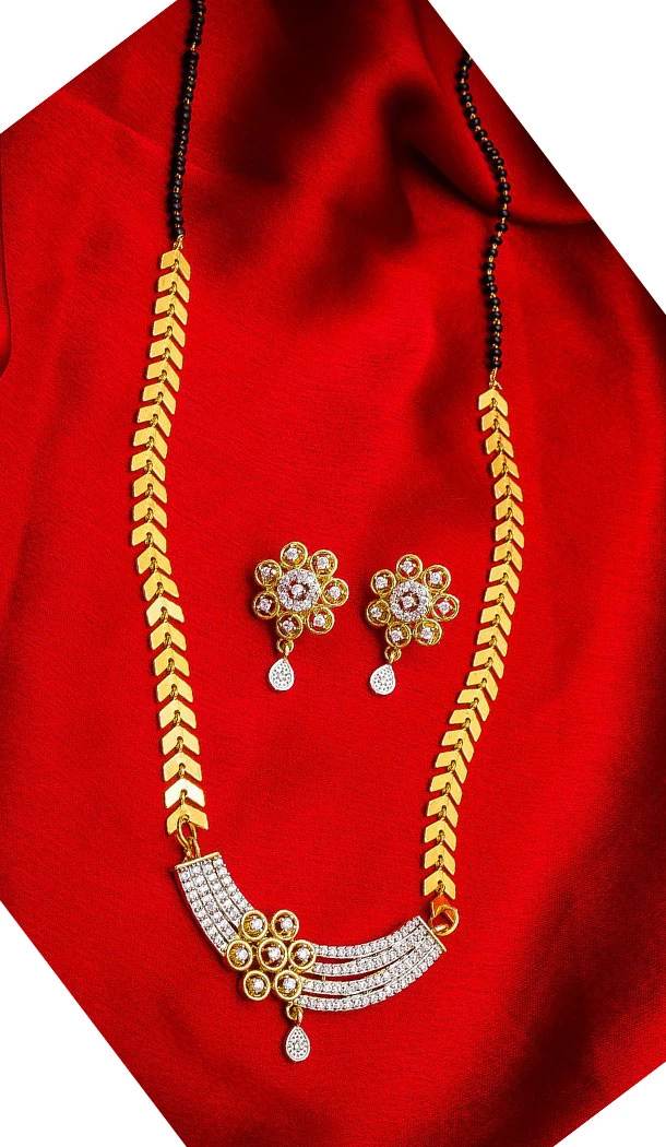 Splendorous Golden Color Alloy Pendant Designer Imitation Mangalsutra Jewellery - 533365560