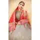 Grey Color Banarasi Silk Jacquard Treditional Wear Plus Size Lehenga Choli - 534965789