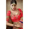 Blue And Pink Georgette Treditional Designer Plus Size Saris - 535265814