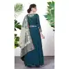 Fascinating Rama Color Faux Georgette Party Wear Long Salwar Kameez - 535865897