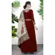 Tranquil Maroon Color Faux Georgette Party Wear Long Salwar Kameez - 535865898