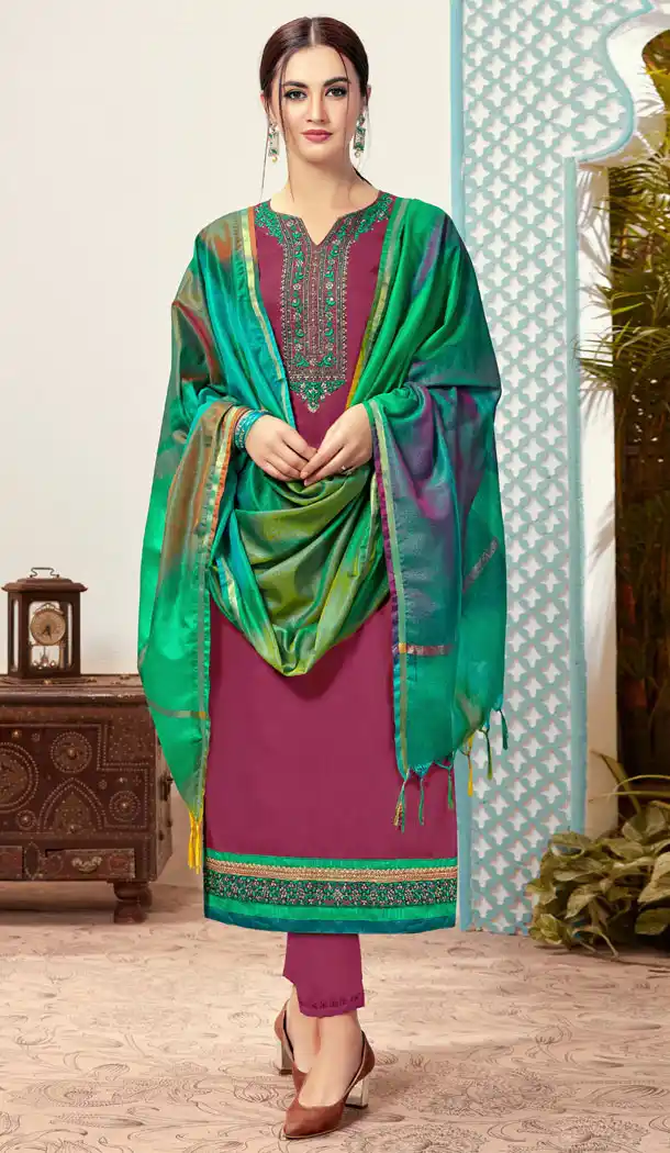 Marvelous Pink Color Pure Cotton Casual Office Wear Plus Size Salwar Kameez - 537266041