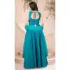 Rama Green Color Chanderi Designer Readymade Plus Size Gown Suit
