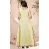 Light Yellow Color Chanderi Designer Readymade Plus Size Gown Suit