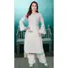 Adorable Off White Color Cotton Party Wear Readymade Salwar Kameez