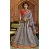 Grey Color Organza Silk Heavy Designer Lehenga Choli