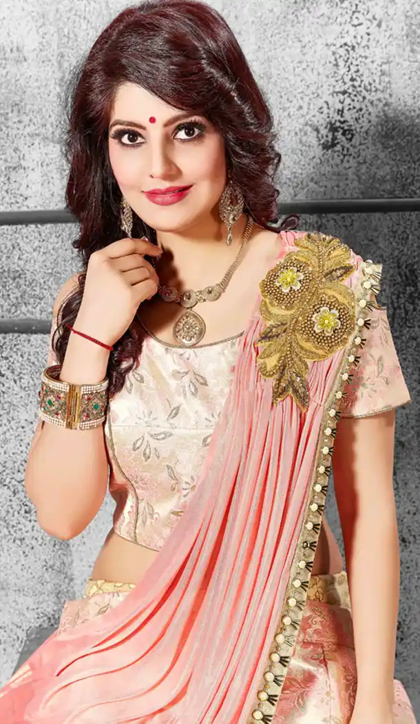Pink Color Banarasi Silk Party Wear Fancy Lehenga Choli - 535065797