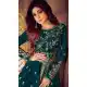 Aqua Blue Color Mulberry Silk Designer Abaya Style Salwar Kameez - 541166898
