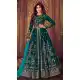 Aqua Blue Color Mulberry Silk Designer Abaya Style Salwar Kameez - 541166898