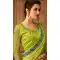 Olive Green Color Soft Chiffon Designer Blouse with Party Wear Saree - 548068416
