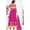 Alluring Dark Pink Color Net Designer Style Anarkali Salwar Kameez