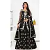 Unique Black Color Net Designer Style Anarkali Lehenga Salwar Kameez