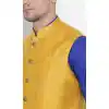 Kurta Pajama With Jacket Combination In Royal Blue