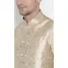 Golden Kurta Pajama With Jacket