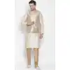 Golden Kurta Pajama With Jacket