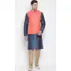 Royal Blue Designer Kurta Pajama With Jacket For Mens Online