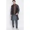 Slate Indian Kurta Pajama With Jacket