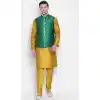 Mustard Kurta Pajama With Jawahar Jacket