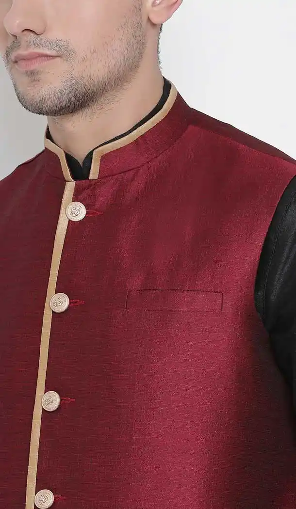 Black Kurta Pajama With Nehru Jacket Online Shopping