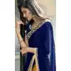 Designer Sarees Online Navy Blue