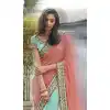 Peach Designer Sarees Online Boutique Kerala