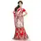 Cream And Red Net Designer Hand Made Wedding Lehenga Choli - 558169531