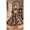 Fascinating Navy Blue Color Velvet Designer Wedding Reception Lehenga Choli - 400859983