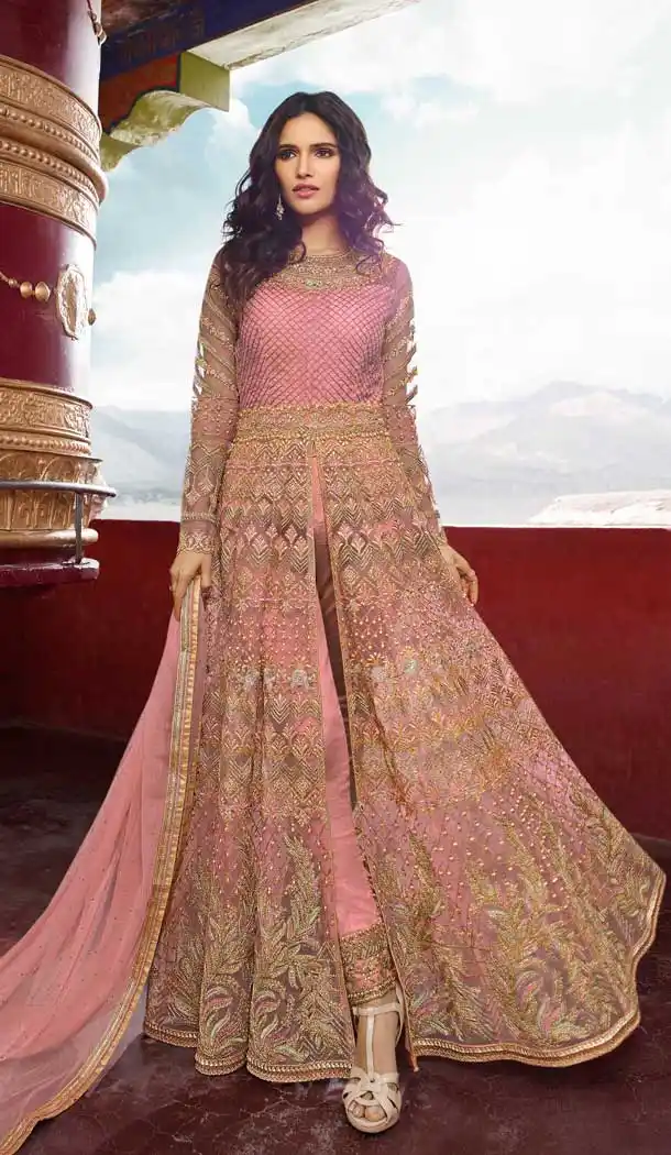 Pink Color Banglori Pakistani Style Long Salwar Kameez - 561169993