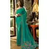 Turquoise Color Silk Georgette Bollywood Celebrity Nargis Fakhri Saree