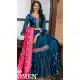 Blue Color Rangoli Heavy Designer Party Wear Sharara Suit - 565870764