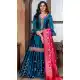 Blue Color Rangoli Heavy Designer Party Wear Sharara Suit - 565870764