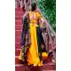 Black And Yellow Color Soft Cotton Designer Navratri Chaniya Choli - 569671100