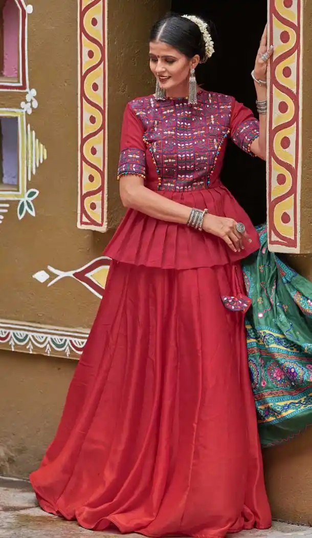 Maroon Color Silk Designer Navratri Chaniya Choli - 569671101