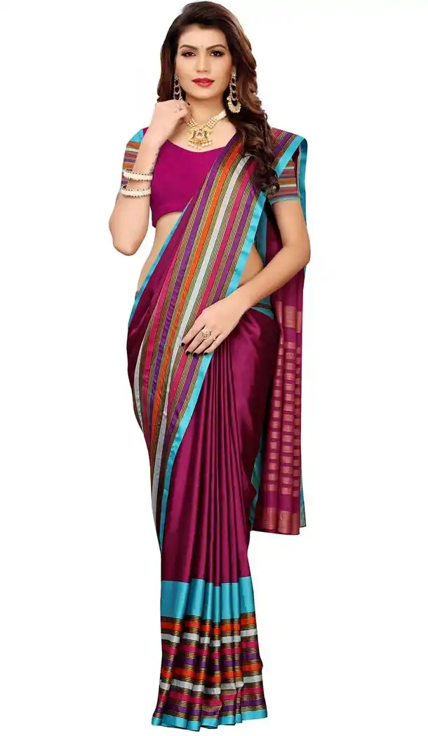 Dark Pink Color Art Silk Office Wear Casual Saree Blouse - 405760537
