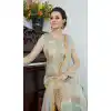 Grey Color Organza Embroidery Pakistani Palazzo Salwar Suit