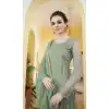 Marvelous Green Color Organza Embroidery Pakistani Palazzo Salwar Suit