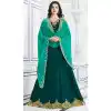 Forest Green Color Soft Georgette Designer Long Anarkali Suit
