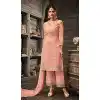 Exotic Peach Color Crepe Designer Sharara Salwar Suit