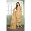 Buy Online Cream Color Heavy Muslin Casual Wear Printed Salwar Suit