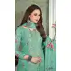 Buy Online Sea Green Color Heavy Muslin Casual Wear Printed Salwar Suit