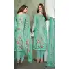 Buy Online Sea Green Color Heavy Muslin Casual Wear Printed Salwar Suit