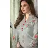 Buy Online Elegant Grey Color Heavy Muslin Casual Wear Printed Salwar Suit