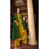 Unique Style Heavy Embroidery Satin Georgette Yellow Salwar Kameez