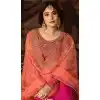 Georgette Rani Pink Heavy Embroidery Salwar Kameez
