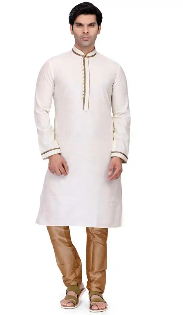 White Kurta Pajama Design for Man 2019 -508962456