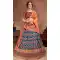 Blue Sangeet Lehenga in Mulberry Silk -580972310