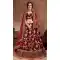 Heavy Sangeet Circular Lehenga in Dark Maroon -580972315