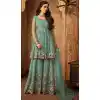 Sea Blue Pakistani Sharara Suit Uk