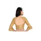 Chiku Color Raw Silk Fancy Neck Plus Size Readymade Casual Blouse -4583903