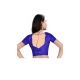 Blue Color Raw Silk Fancy Neck Plus Size Readymade Casual Blouse -4583904
